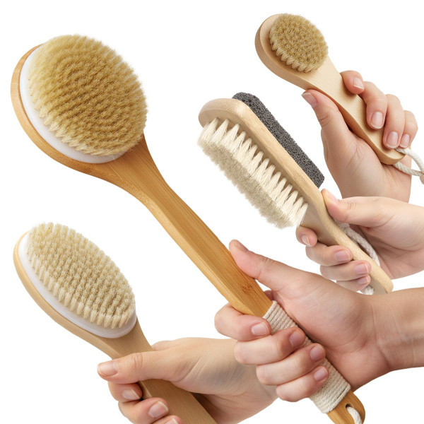 Natural Bristle Shower Body Brush (Set of 4) product image