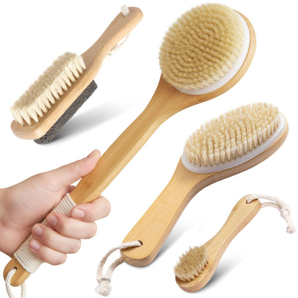 Natural Bristle Shower Body Brush (Set of 4) product image