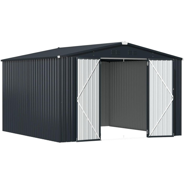 12' x 10' Metal Storage Shed for Outdoor and Lockable Doors product image