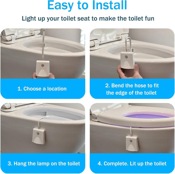 Motion Sensor Toilet Night Light (1- or 2-Pack) product image