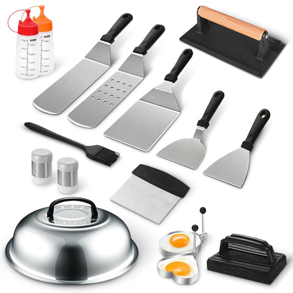 Stainless Steel BBQ Grill Tools (18 Piece Set) product image