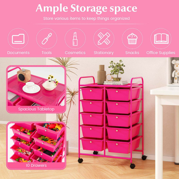 10-Drawer Rolling Utility Cart  product image