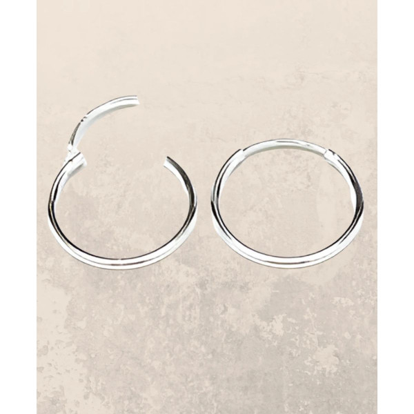 925 Sterling Silver Minimalist Hoop Earrings product image