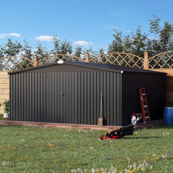 14' x 12' Metal Outdoor Large Steel Storage Sheds  product image