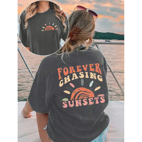 Women's Forever Chasing Sunsets Graphic Tee product image
