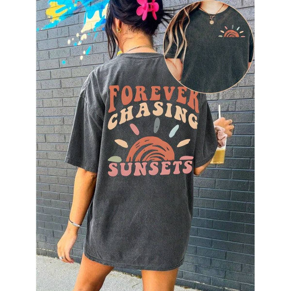 Women's Forever Chasing Sunsets Graphic Tee product image