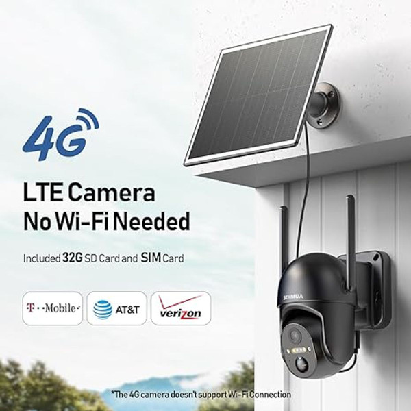 4G LTE Cellular Solar Security Camera product image