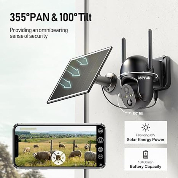4G LTE Cellular Solar Security Camera product image