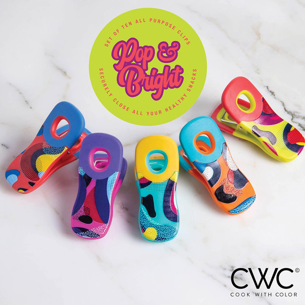 10-Piece Colorful Magnetic Bag Clips (2-Pack) product image