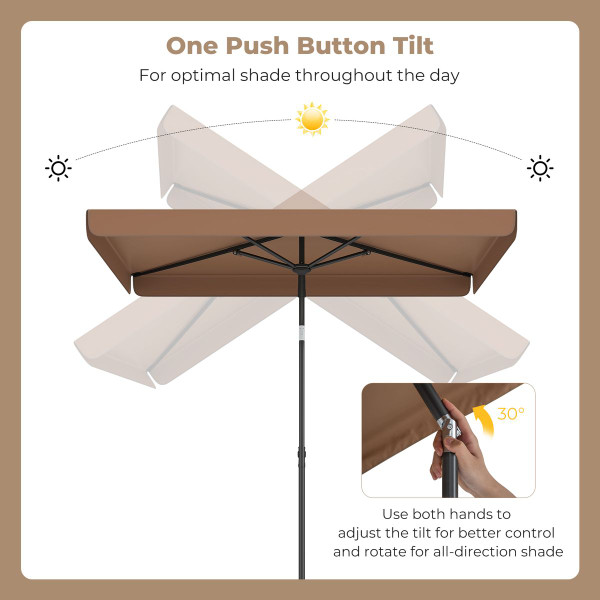 Rectangular Outdoor Balcony Umbrella product image