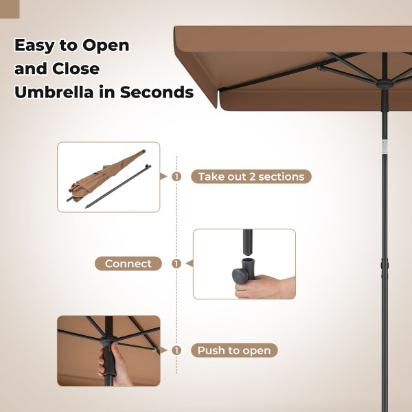 Rectangular Outdoor Balcony Umbrella product image