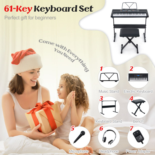 61 Key Portable Electronic Keyboard product image