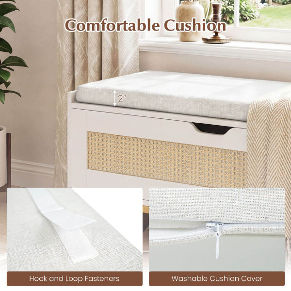 Flip-Top Rattan Storage Chest product image