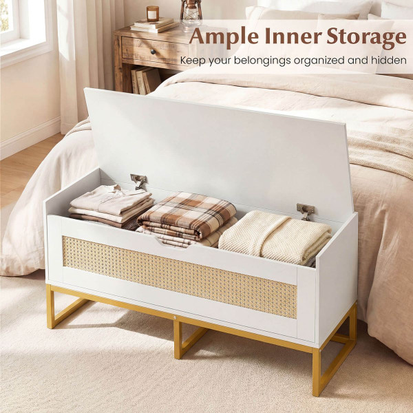 Flip-Top Rattan Storage Chest product image