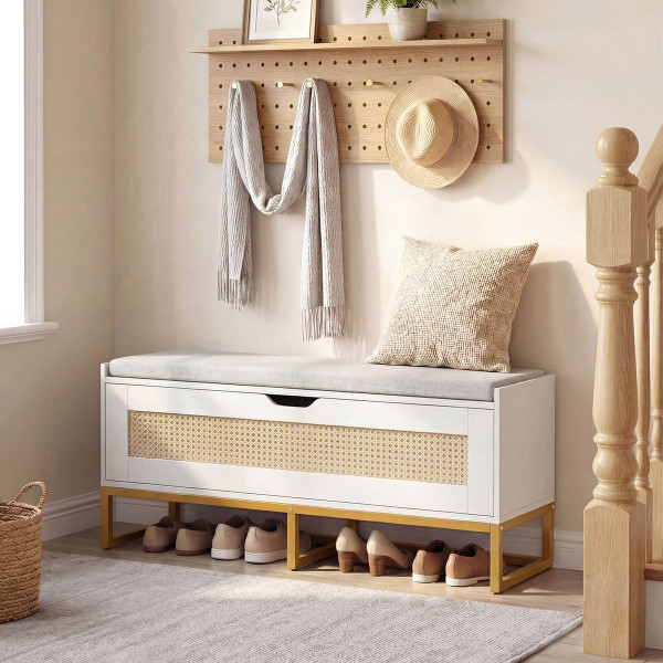 Flip-Top Rattan Storage Chest product image