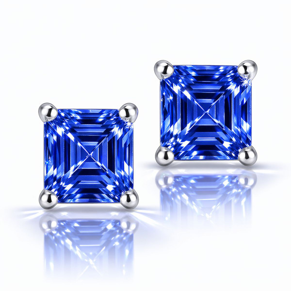 Princess Cut Tanzanite Stud Earrings  product image