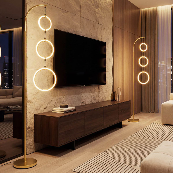 3-Circle Dimmable LED Floor Lamp  product image