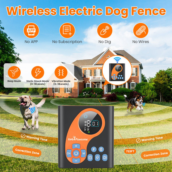 2-in-1 Wireless Dog Fence and Training System (1 or 2 Collars) product image