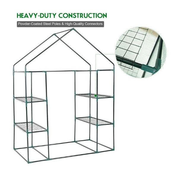 Portable Outdoor Mini Walk-in 4-Tier Greenhouse product image