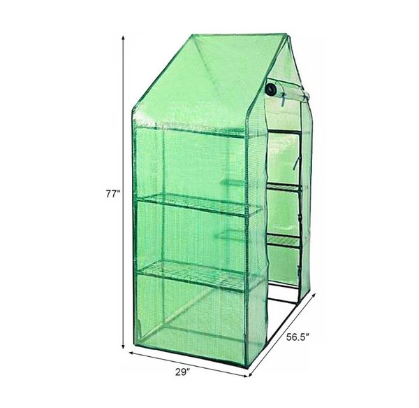 Portable Outdoor Mini Walk-in 4-Tier Greenhouse product image