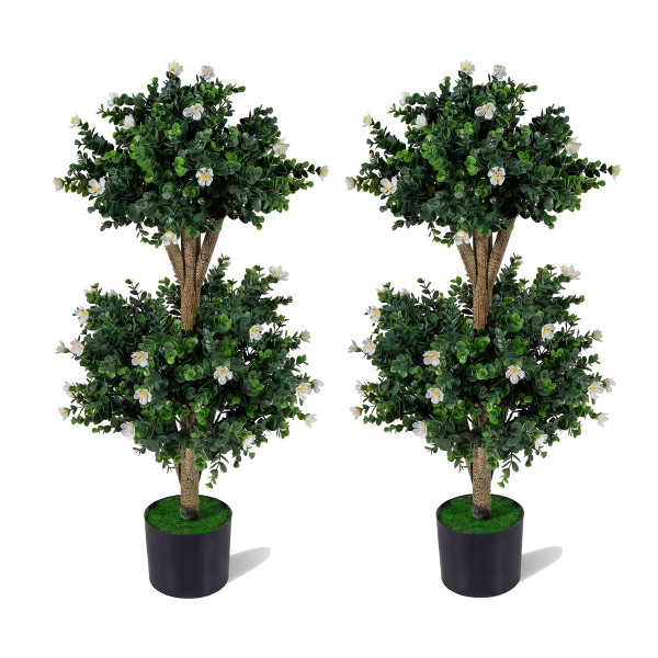 Artificial Double Ball Boxwood Topiary Tree (2-Pack) product image