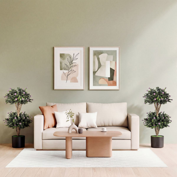 Artificial Double Ball Boxwood Topiary Tree (2-Pack) product image