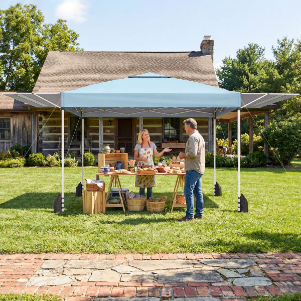 17x10-foot Pop Up Canopy Tent with Awning product image