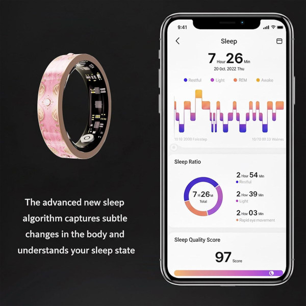 Vintage Engraved Smart Health Ring product image
