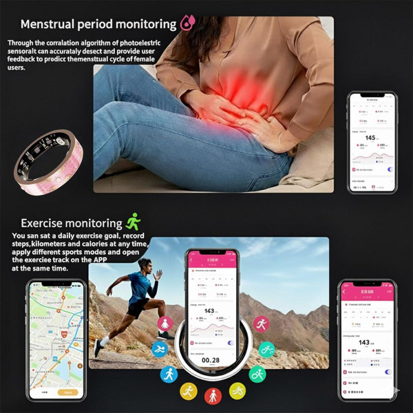 Vintage Engraved Smart Health Ring product image