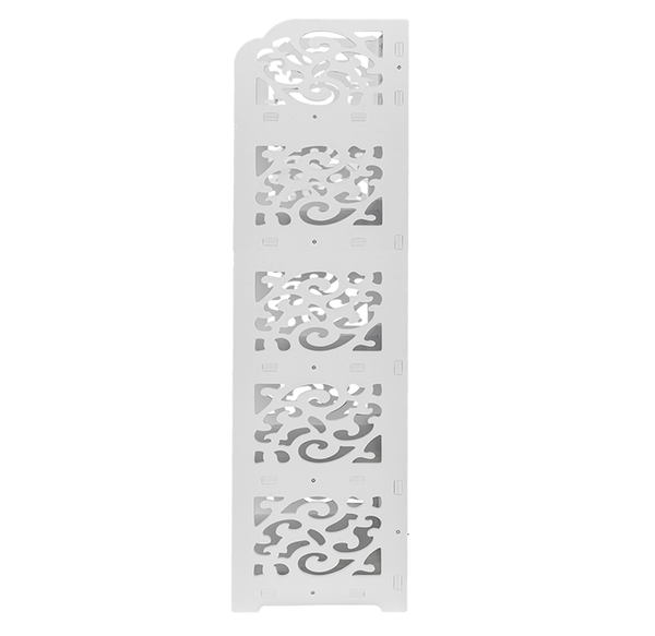 White Carved 5-Tier Shoe Rack  product image