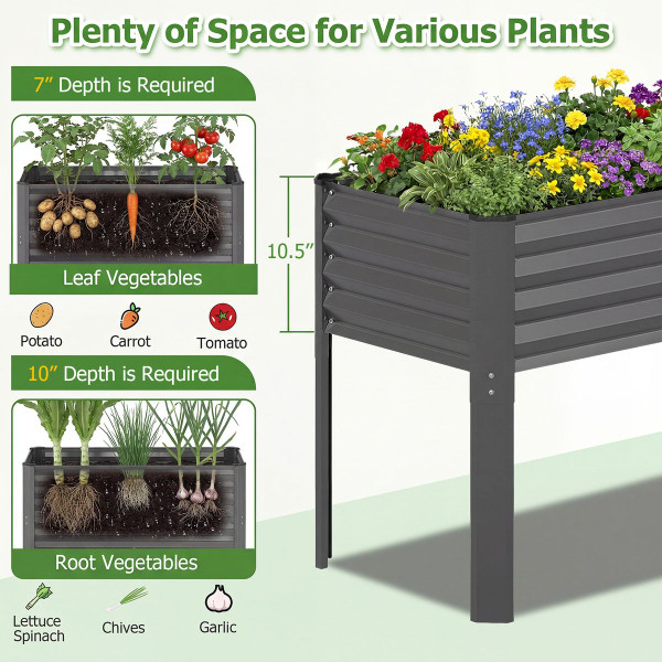 Galvanized Steel Raised Garden Bed (1- or 2-Pack) product image