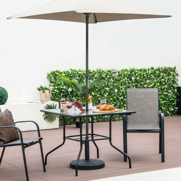 35'' Patio Dining Table with Tempered Glass Top product image