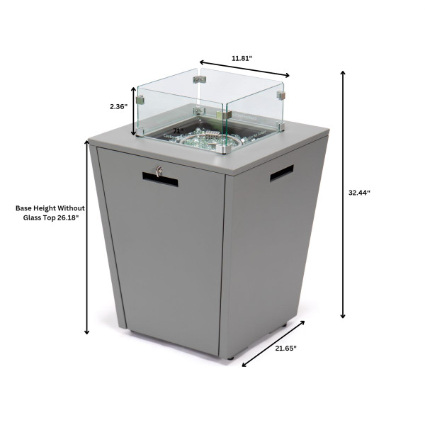 37,000 BTU Propane Steel Fire Pit Table with Wind Guard product image