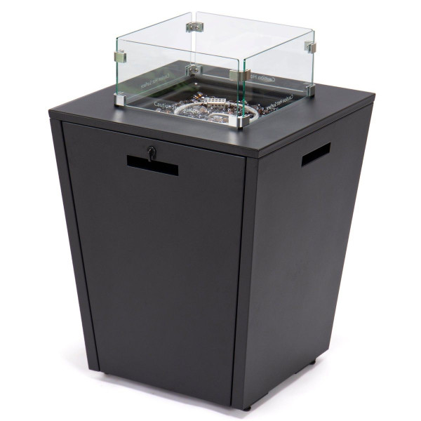 37,000 BTU Propane Steel Fire Pit Table with Wind Guard product image