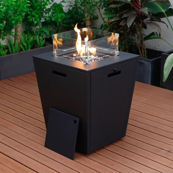 37,000 BTU Propane Steel Fire Pit Table with Wind Guard product image