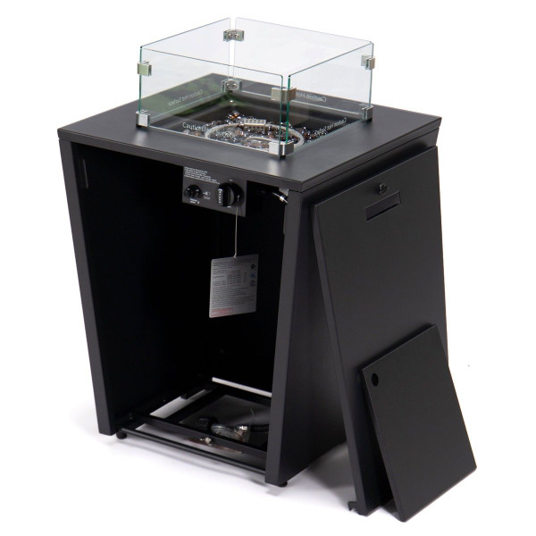 37,000 BTU Propane Steel Fire Pit Table with Wind Guard product image