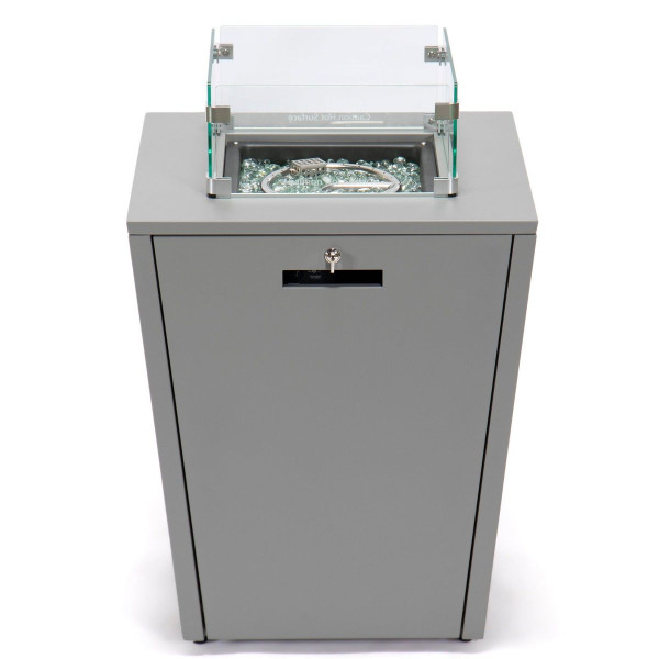 37,000 BTU Propane Steel Fire Pit Table with Wind Guard product image