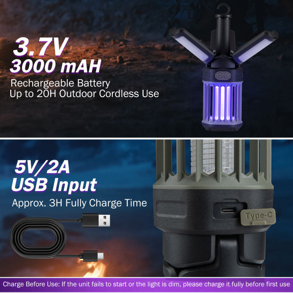 Rechargeable Outdoor Bug Zapper and Camping Lantern product image