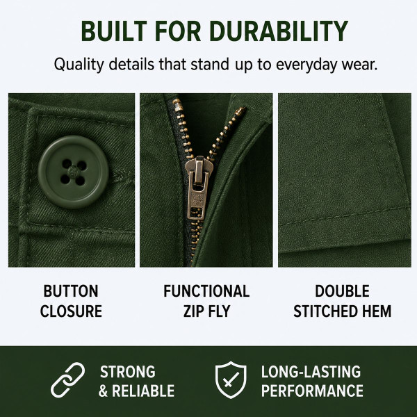 Men's Cotton Flex Stretch Cargo Shorts (3-Pack) product image