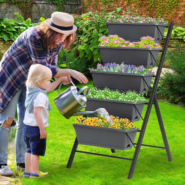 5-Tier Vertical Raised Garden Bed Planter Box (1- or 2-Pack) product image