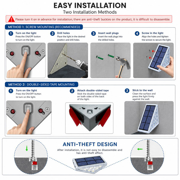 Outdoor Triangle Solar Step Light (6-Pack) product image
