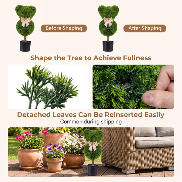 Bear Topiary Tree With or Without Pot (2-Pack) product image