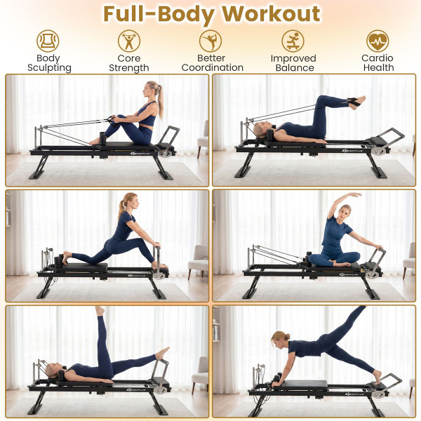 Foldable Pilates Reformer Machine product image