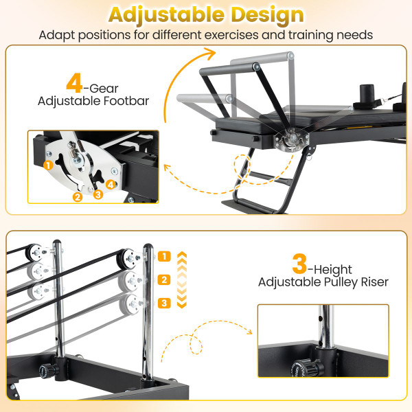 Foldable Pilates Reformer Machine product image