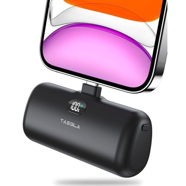 Small Portable Charger with Built-In Cable  product image