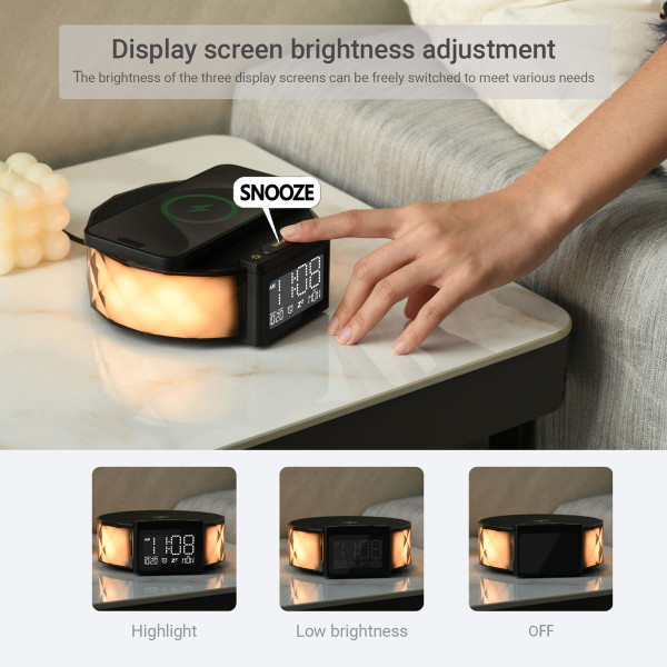 Ethos Thunder Charge Digital Display Wireless Charging Clock product image