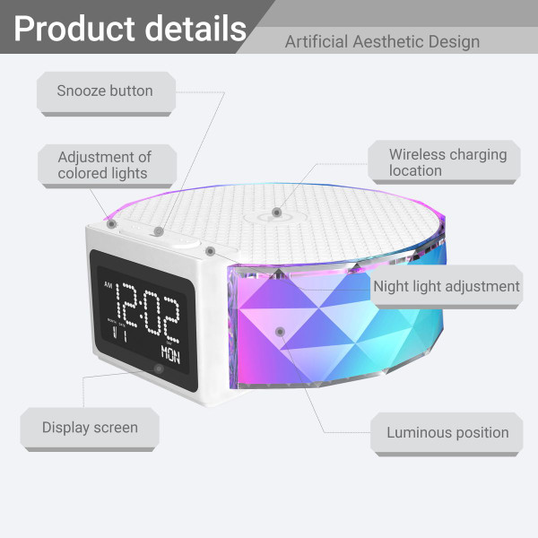 Ethos Thunder Charge Digital Display Wireless Charging Clock product image