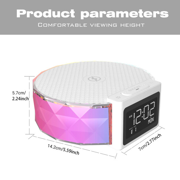 Ethos Thunder Charge Digital Display Wireless Charging Clock product image