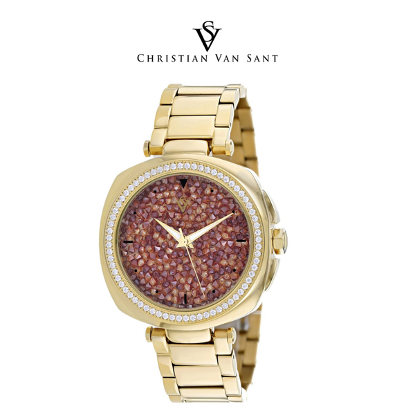 Christian Van Sant Women's Mirabella Orange Dial Watch product image