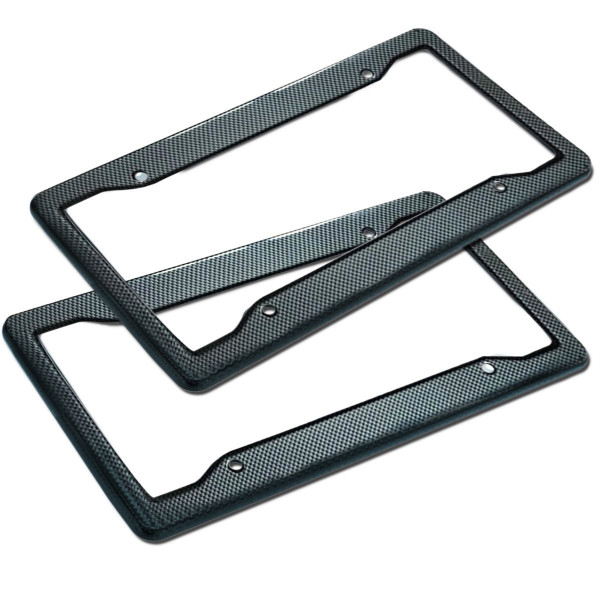 Zone Tech Carbon Fiber Plastic License Plate Frame (2-Pack) product image